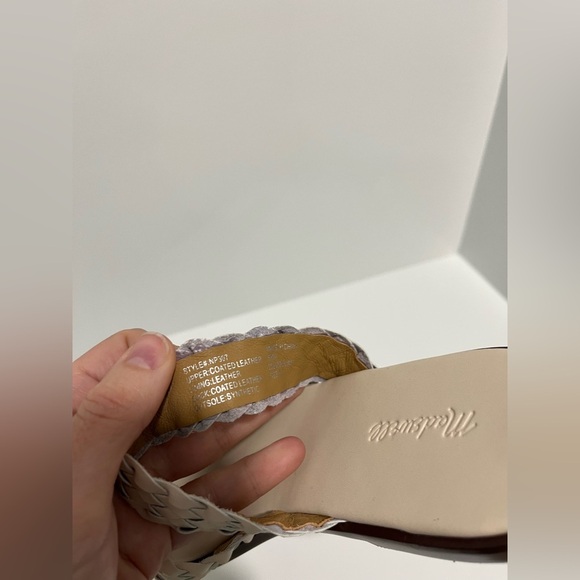 NEW Madewell The Mena Slide Sandal in Ecru size 6.5 - Picture 9 of 11